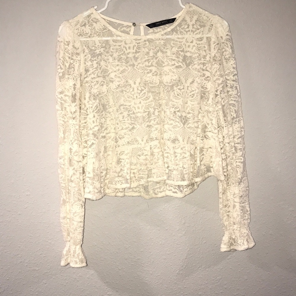 Zara mesh patterned long sleeve!